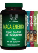 Brad King's Ultimate Maca Energy 750mg - 180 V-Caps + BONUS