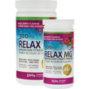 Relax MG Magnesium Powder (Berry) 300mg - 500 + 250g FREE