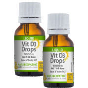 Vitamin D Drops 1,000iu (MCT Oil Base) - 15 + 15ml FREE