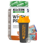 100% Natural Whey Protein (Salted Carmel) - 840g + BONUS - Kaizen Sports Nutrition