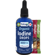 Organic Iodine Drops 800mcg - 100ml + BONUS