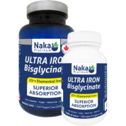 Ultra Iron Bisglycinate 25mg Elemental Iron - 240 + 120 V-Caps FREE