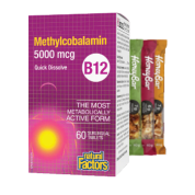 B-12 Methylcobalamin 5,000mcg - 60 Sublingual Tabs + BONUS