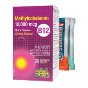 B-12 Methylcobalamin 10,000mcg (Cherry) - 30 Sublingual Tabs