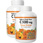 Vitamin C 500mg (Tangy Orange) Chewables - 90 + 90 Wafers FREE