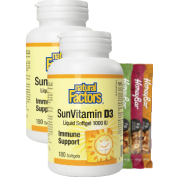 SunVitamin D3 1,000iu - 180 + 180 Softgels (2 For Deal) + BONUS