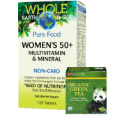 Whole Earth & Sea Pure Food Women's 50+ Multivitamin & Mineral - 120 Tabs + BONUS