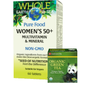 Whole Earth & Sea Pure Food Women's 50+ Multivitamin & Mineral - 60 Tabs + BONUS