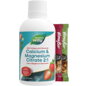Calcium & Magnesium Citrate 2:1 With Vitamin K2 And Collagen (Strawberry) - 500ml + BONUS