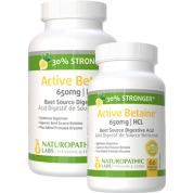 Active Betaine HCL 650mg (30% Stronger) - 240 + 60 V-Caps FREE