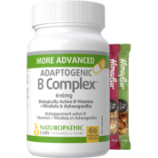 Adaptogenic B-Complex 616mg - 60 V-Caps + BONUS