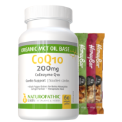 Active CoQ10 200mg (+Org. MCT Oil Base & Black Pepper) - 60 Softgels + BONUS 