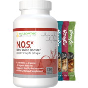 NOSx Nitric Oxide Booster 633mg - 120 V-Caps + BONUS