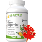 Organic Clean Curcumin (Whole Turmeric Root) 500mg - 500 V-Caps + BONUS