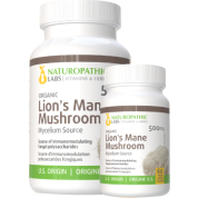 Lion's Mane Mushroom (Organic) 500mg - 120 V-Caps + BONUS