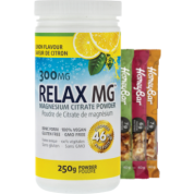 Relax MG Magnesium Powder (Lemon) 300mg - 250g + BONUS