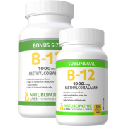 B-12 Methylcobalamin 1,000mcg Sublingual - 150 Lozenges + BONUS