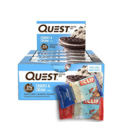 Low Carb Protein Bar (Cookies & Cream) - 12 Bars + BONUS