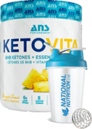 KetoVita BHB Ketones + Essential Vitamins (Pineapple Punch) - 230g + BONUS