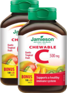 Vitamin C Chewable 500mg (Tropical Fruit) - 120 + 120 Tabs BONUS