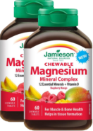 Chewable Magnesium Mineral Complex (Raspberry Mango) - 60 + 60 Chew Tabs FREE