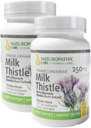 Milk Thistle (Organic) 250mg 80% Sylmarin - 120 + 120 V-Caps FREE