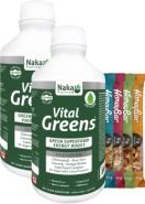 Vital Greens Liquid - 600 + 600ml (2 For Deal) + BONUS