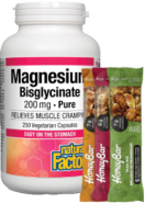 Magnesium Bisglycinate 200mg Pure - 250 V-Caps + BONUS