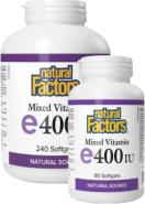 Vitamin E 400iu Mixed Tocopherols - 240 Softgels + BONUS