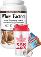 Whey Factors Protein (Double Chocolate) - 1kg + BONUS