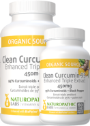 Clean Curcumin-95 (Enhanced Triple Extract) 450mg - 120 V-Caps + BONUS