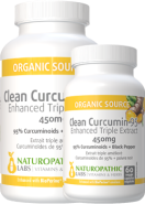 Clean Curcumin-95 (Enhanced Triple Extract) 450mg - 120 V-Caps + BONUS