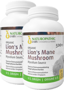 Lion's Mane Mushroom (Organic U.S. Source) 500mg - 120 V-Caps + BONUS