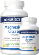 Magnesium Citrate 150mg - 180 + 60 Caps FREE