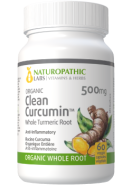 Organic Clean Curcumin (Whole Turmeric Root) 500mg - 60 V-Caps