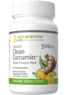 Organic Clean Curcumin (Whole Turmeric Root) 500mg - 60 V-Caps