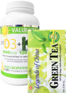 Vitamin D3 1,000iu + K2 120mcg - 300 Softgels + BONUS