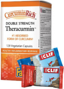 CurcuminRich Theracurmin Double Strength 60mg - 120 V-Caps + BONUS
