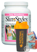 Slimstyles Meal Replacement (Strawberry) - 800g + BONUS - Natural Factors