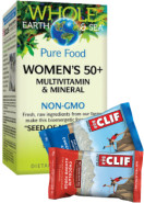 Whole Earth & Sea Pure Food Women's 50+ Multivitamin & Mineral - 60 Tabs + BONUS