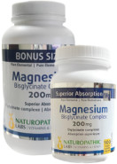 Magnesium Bisglycinate 200mg - 260 V-Caps + BONUS