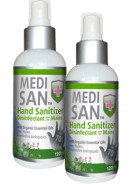 Medi-San Hand Sanitizer 70% Alcohol (With Organic Essential Oils) - 120 + 120ml FREE