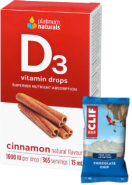 Delicious D Vitamin D3 1,000iu (Cinnamon) - 15ml + BONUS