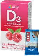 Delicious D Vitamin D3 1,000iu (Raspberry) - 15ml + BONUS