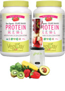 Vegiday Raw Organic Protein (Berrylicious) - 972 + 972g + BONUS