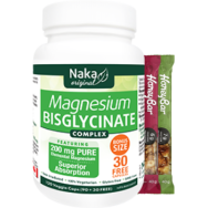 Magnesium Bisglycinate Complex 200mg - 120 V-Caps + BONUS