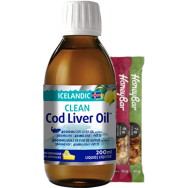 Clean Icelandic Cod Liver Oil (Lemon) - 200ml + BONUS