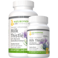Milk Thistle (Organic) 250mg 80% Sylmarin - 240 + 60 V-Caps FREE