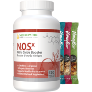 NOSx Nitric Oxide Booster 633mg - 120 V-Caps + BONUS