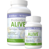 Probiotics Alive For Women 50 Billion (Plus FOS Prebiotic) - 120 + 30 V-Caps FREE